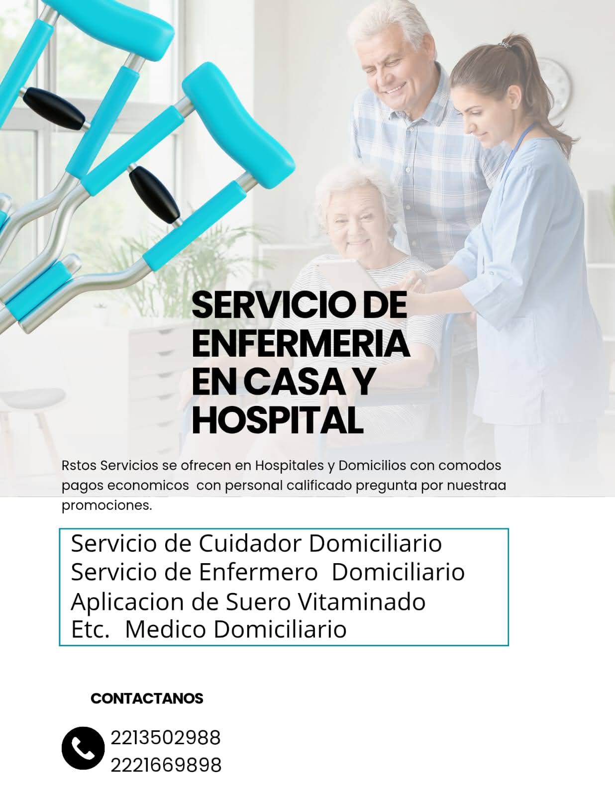Servicio de enfermería en casa y hospital (CCIEE)